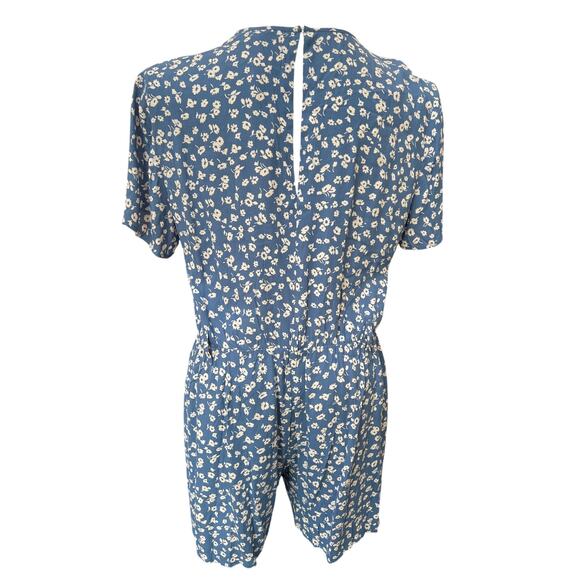 NWT Rails Sophia Blue Daisies Romper Women's Size Large MISSING BELT - Picture 2 of 5